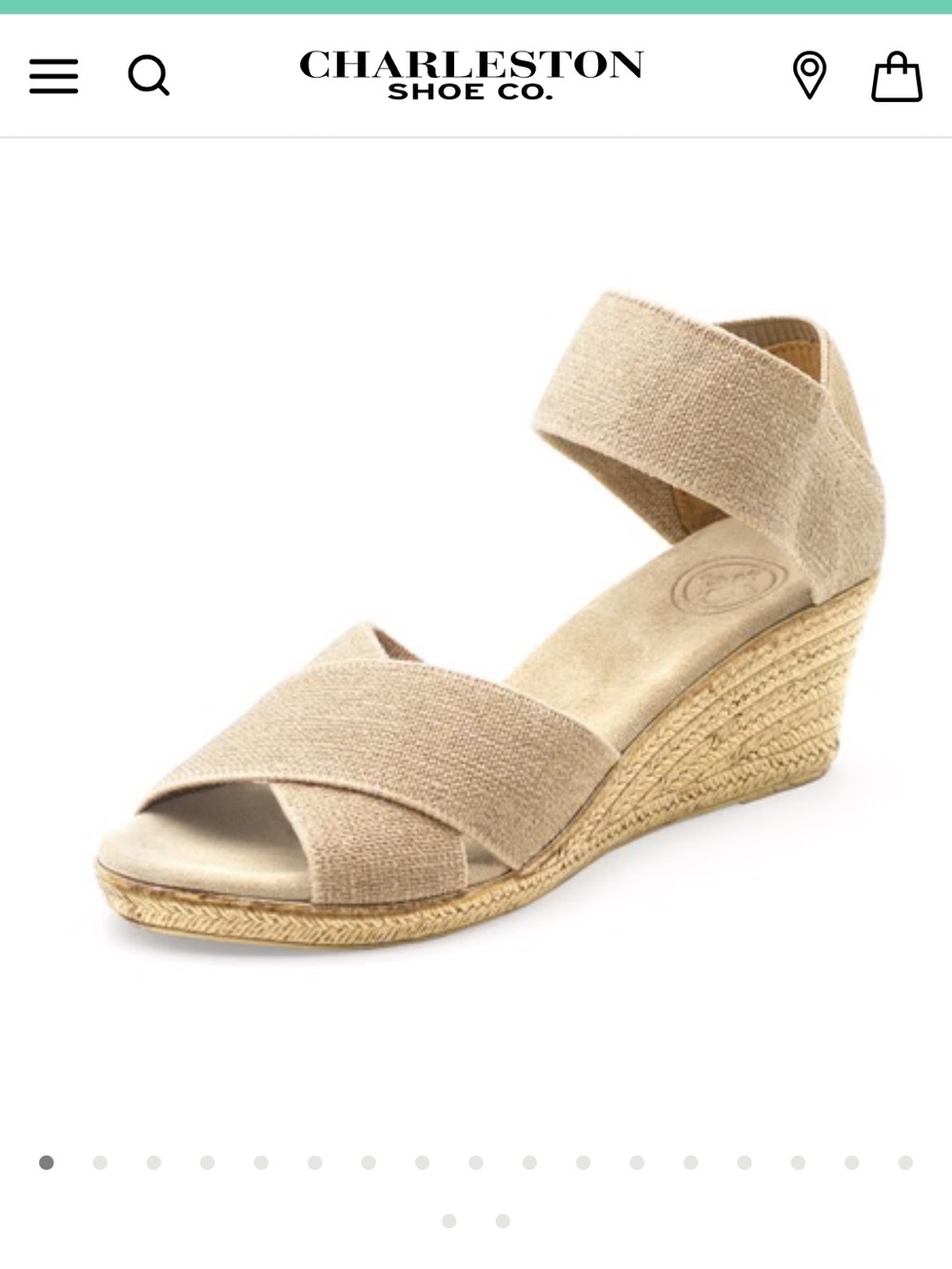 CHARLESTON SHOE CO. Canon linen Espadrille Wedge Sandals size 10